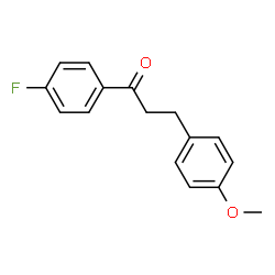ChemSpider 2D Image | 1-(4-Fluorophenyl)-3-(4-methoxyphenyl)-1-propanone | C16H15FO2