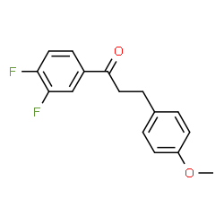 ChemSpider 2D Image | 1-(3,4-Difluorophenyl)-3-(4-methoxyphenyl)-1-propanone | C16H14F2O2