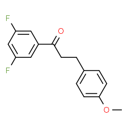 ChemSpider 2D Image | 1-(3,5-Difluorophenyl)-3-(4-methoxyphenyl)-1-propanone | C16H14F2O2