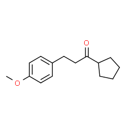 ChemSpider 2D Image | cyclopentyl 2-(4-methoxyphenyl)ethyl ketone | C15H20O2