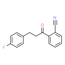 ChemSpider 2D Image | 2-[3-(4-Fluorophenyl)propanoyl]benzonitrile | C16H12FNO