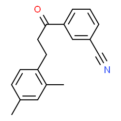 ChemSpider 2D Image | 3'-cyano-3-(2,4-dimethylphenyl)propiophenone | C18H17NO