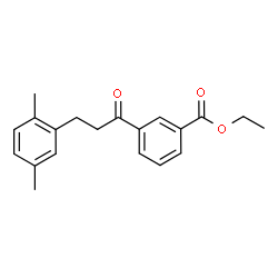 ChemSpider 2D Image | Ethyl 3-[3-(2,5-dimethylphenyl)propanoyl]benzoate | C20H22O3