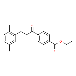 ChemSpider 2D Image | Ethyl 4-[3-(2,5-dimethylphenyl)propanoyl]benzoate | C20H22O3