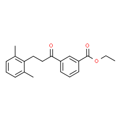 ChemSpider 2D Image | Ethyl 3-[3-(2,6-dimethylphenyl)propanoyl]benzoate | C20H22O3