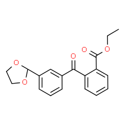 ChemSpider 2D Image | Ethyl 2-[3-(1,3-dioxolan-2-yl)benzoyl]benzoate | C19H18O5