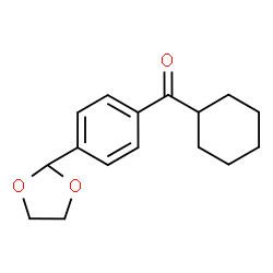ChemSpider 2D Image | Cyclohexyl 4-(1,3-dioxolan-2-yl)phenyl ketone | C16H20O3