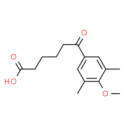 ChemSpider 2D Image | 6-(4-Methoxy-3,5-dimethylphenyl)-6-oxohexanoic acid | C15H20O4