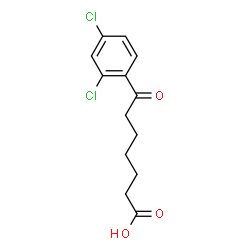 ChemSpider 2D Image | 7-(2,4-Dichlorophenyl)-7-oxoheptanoic acid | C13H14Cl2O3