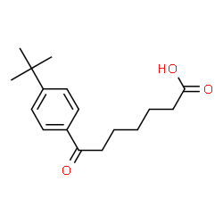 ChemSpider 2D Image | 7-[4-(2-Methyl-2-propanyl)phenyl]-7-oxoheptanoic acid | C17H24O3