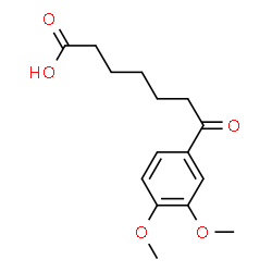 ChemSpider 2D Image | 7-(3,4-Dimethoxyphenyl)-7-oxoheptanoic acid | C15H20O5