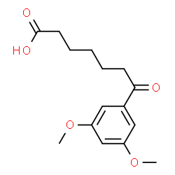 ChemSpider 2D Image | 7-(3,5-Dimethoxyphenyl)-7-oxoheptanoic acid | C15H20O5