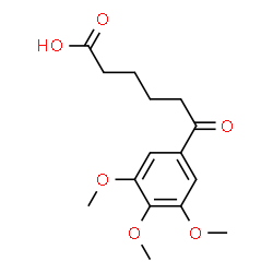 ChemSpider 2D Image | 6-Oxo-6-(3,4,5-trimethoxyphenyl)hexanoic acid | C15H20O6