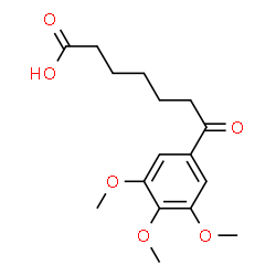 ChemSpider 2D Image | 7-Oxo-7-(3,4,5-trimethoxyphenyl)heptanoic acid | C16H22O6