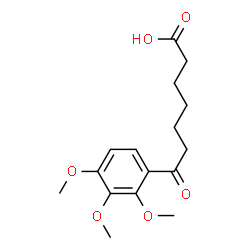 ChemSpider 2D Image | 7-Oxo-7-(2,3,4-trimethoxyphenyl)heptanoic acid | C16H22O6