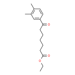 ChemSpider 2D Image | Ethyl 7-(3,4-dimethylphenyl)-7-oxoheptanoate | C17H24O3