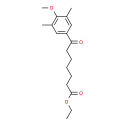 ChemSpider 2D Image | Ethyl 7-(4-methoxy-3,5-dimethylphenyl)-7-oxoheptanoate | C18H26O4