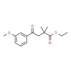 ChemSpider 2D Image | Ethyl 4-(3-methoxyphenyl)-2,2-dimethyl-4-oxobutanoate | C15H20O4