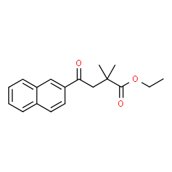 ChemSpider 2D Image | ethyl 2,2-dimethyl-4-(2-naphthyl)-4-oxobutyrate | C18H20O3