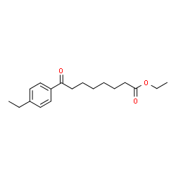 ChemSpider 2D Image | Ethyl 8-(4-ethylphenyl)-8-oxooctanoate | C18H26O3