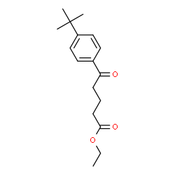 ChemSpider 2D Image | Ethyl 5-[4-(2-methyl-2-propanyl)phenyl]-5-oxopentanoate | C17H24O3