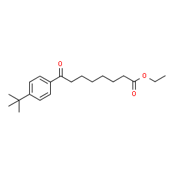 ChemSpider 2D Image | Ethyl 8-[4-(2-methyl-2-propanyl)phenyl]-8-oxooctanoate | C20H30O3