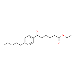 ChemSpider 2D Image | Ethyl 6-oxo-6-(4-pentylphenyl)hexanoate | C19H28O3