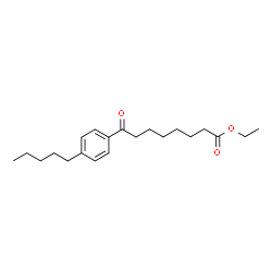 ChemSpider 2D Image | Ethyl 8-oxo-8-(4-pentylphenyl)octanoate | C21H32O3