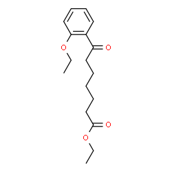 ChemSpider 2D Image | Ethyl 7-(2-ethoxyphenyl)-7-oxoheptanoate | C17H24O4