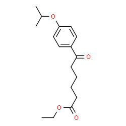 ChemSpider 2D Image | Ethyl 6-(4-isopropoxyphenyl)-6-oxohexanoate | C17H24O4