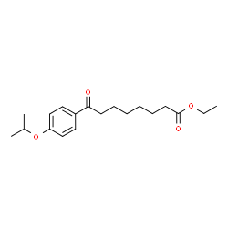ChemSpider 2D Image | Ethyl 8-(4-isopropoxyphenyl)-8-oxooctanoate | C19H28O4