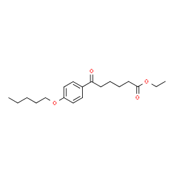 ChemSpider 2D Image | Ethyl 6-oxo-6-[4-(pentyloxy)phenyl]hexanoate | C19H28O4