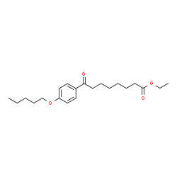 ChemSpider 2D Image | ethyl 8-oxo-8-(4-pentyloxyphenyl)octanoate | C21H32O4