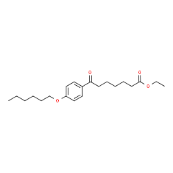 ChemSpider 2D Image | Ethyl 7-[4-(hexyloxy)phenyl]-7-oxoheptanoate | C21H32O4