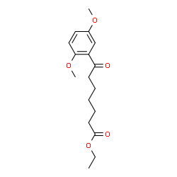 ChemSpider 2D Image | Ethyl 7-(2,5-dimethoxyphenyl)-7-oxoheptanoate | C17H24O5