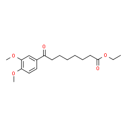 ChemSpider 2D Image | Ethyl 8-(3,4-dimethoxyphenyl)-8-oxooctanoate | C18H26O5