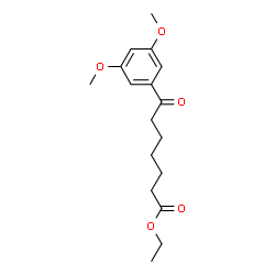 ChemSpider 2D Image | Ethyl 7-(3,5-dimethoxyphenyl)-7-oxoheptanoate | C17H24O5