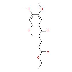 ChemSpider 2D Image | Ethyl 5-oxo-5-(2,4,5-trimethoxyphenyl)pentanoate | C16H22O6