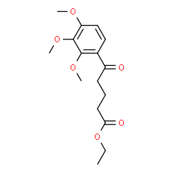 ChemSpider 2D Image | Ethyl 5-oxo-5-(2,3,4-trimethoxyphenyl)pentanoate | C16H22O6