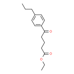 ChemSpider 2D Image | Ethyl 5-oxo-5-(4-propylphenyl)pentanoate | C16H22O3