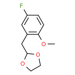ChemSpider 2D Image | 2-(5-Fluoro-2-methoxybenzyl)-1,3-dioxolane | C11H13FO3