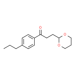 ChemSpider 2D Image | 3-(1,3-Dioxan-2-yl)-1-(4-propylphenyl)-1-propanone | C16H22O3