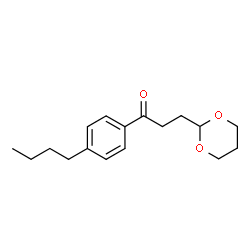 ChemSpider 2D Image | 4'-n-Butyl-3-(1,3-dioxan-2-yl)propiophenone | C17H24O3