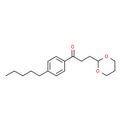 ChemSpider 2D Image | 3-(1,3-Dioxan-2-Yl)-4'-Pentylpropiophenone | C18H26O3