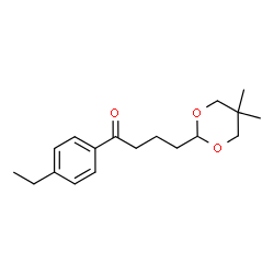 ChemSpider 2D Image | 4-(5,5-dimethyl-1,3-dioxan-2-yl)-4'-ethylbutyrophenone | C18H26O3