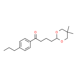 ChemSpider 2D Image | 4-(5,5-Dimethyl-1,3-dioxan-2-yl)-4'-n-propylbutyrophenone | C19H28O3