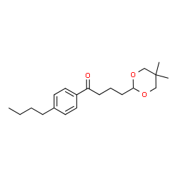 ChemSpider 2D Image | 4'-n-butyl-4-(5,5-dimethyl-1,3-dioxan-2-yl)butyrophenone | C20H30O3