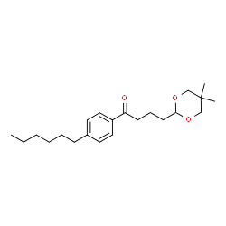 ChemSpider 2D Image | 4-(5,5-dimethyl-1,3-dioxan-2-yl)-4'-hexylbutyrophenone | C22H34O3