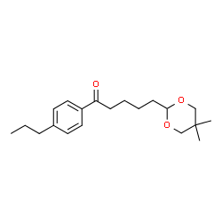ChemSpider 2D Image | 5-(5,5-Dimethyl-1,3-dioxan-2-yl)-1-(4-propylphenyl)-1-pentanone | C20H30O3