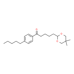 ChemSpider 2D Image | 5-(5,5-Dimethyl-1,3-dioxan-2-yl)-1-(4-pentylphenyl)-1-pentanone | C22H34O3